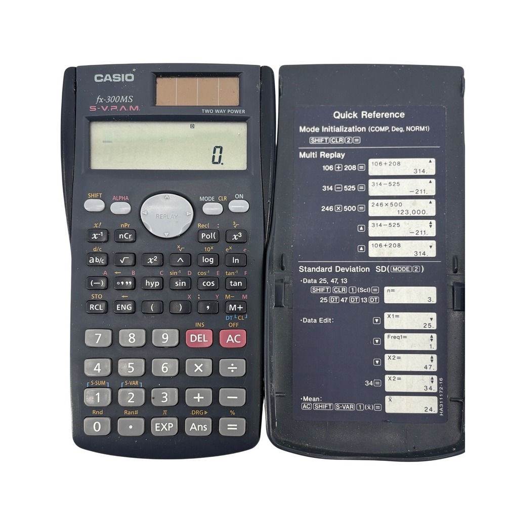 Casio‎ Calculator Unisex OS Blue fx-300MS Scientific S-V.P.A.M. 2-Line Display
